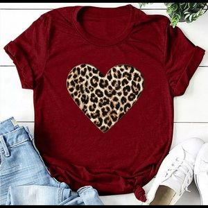 Women’s Cheetah Print Red Shirt ❤️ VALENTINES DAY SPECIAL ❤️